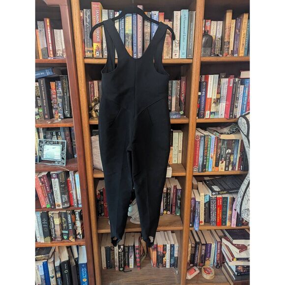 Obermeyer Vintage 80's Black Stirrup Snow Bib Women's Size 6 Small Wool Blend - Picture 2 of 6